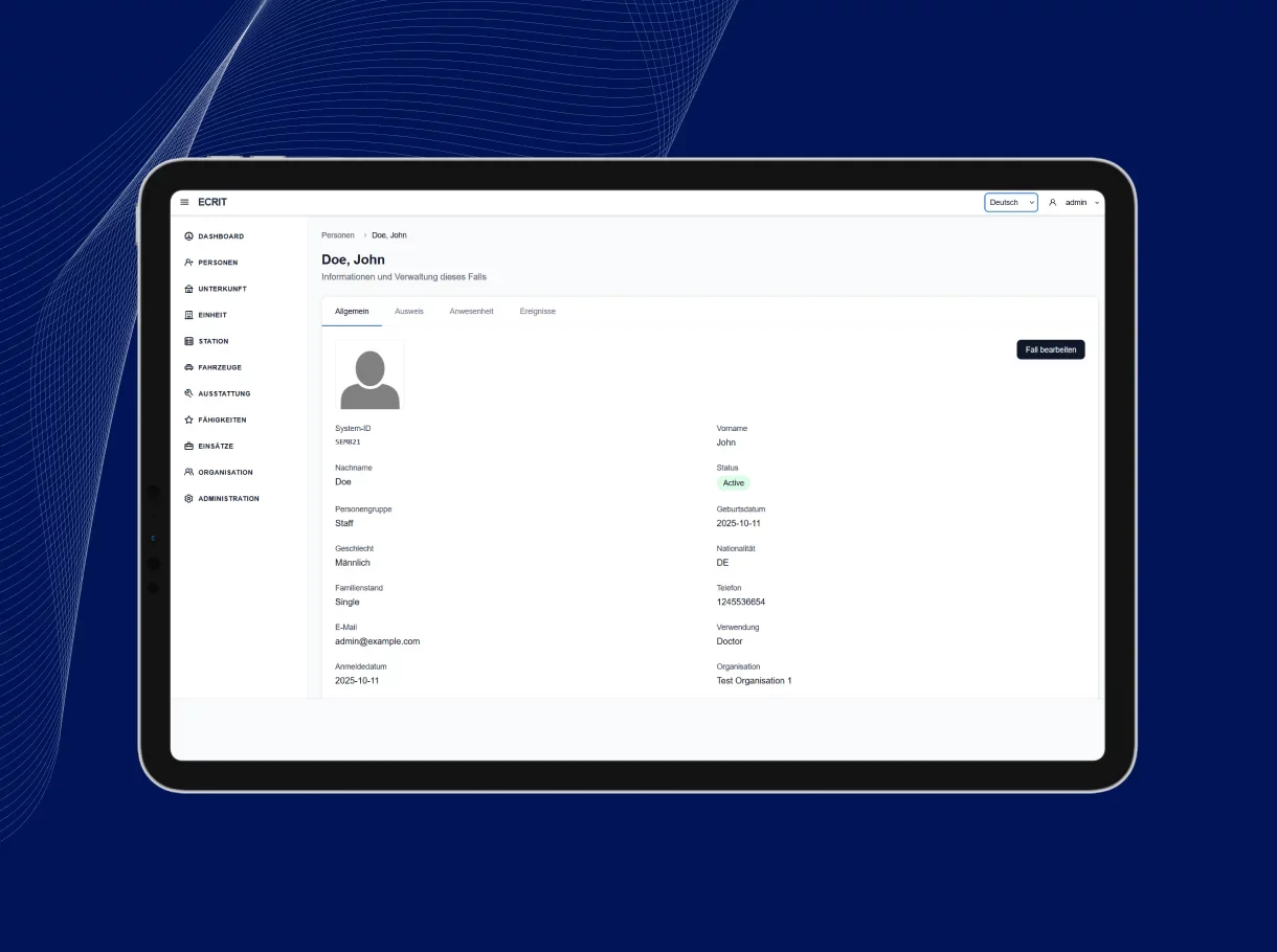 ECRIT Software Feature Personal